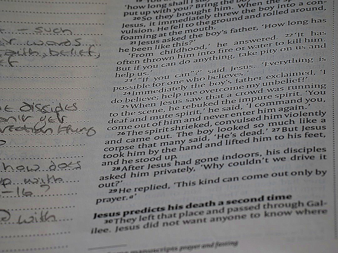 a close up of a book with writing on it