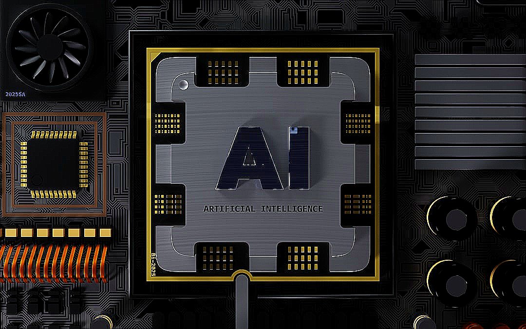 a computer chip with the letter ai on it