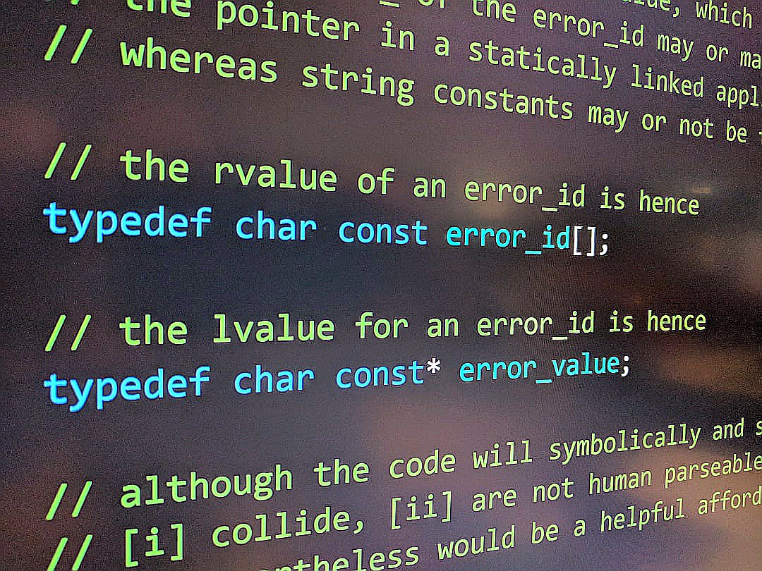 a close up of a computer screen with code on it