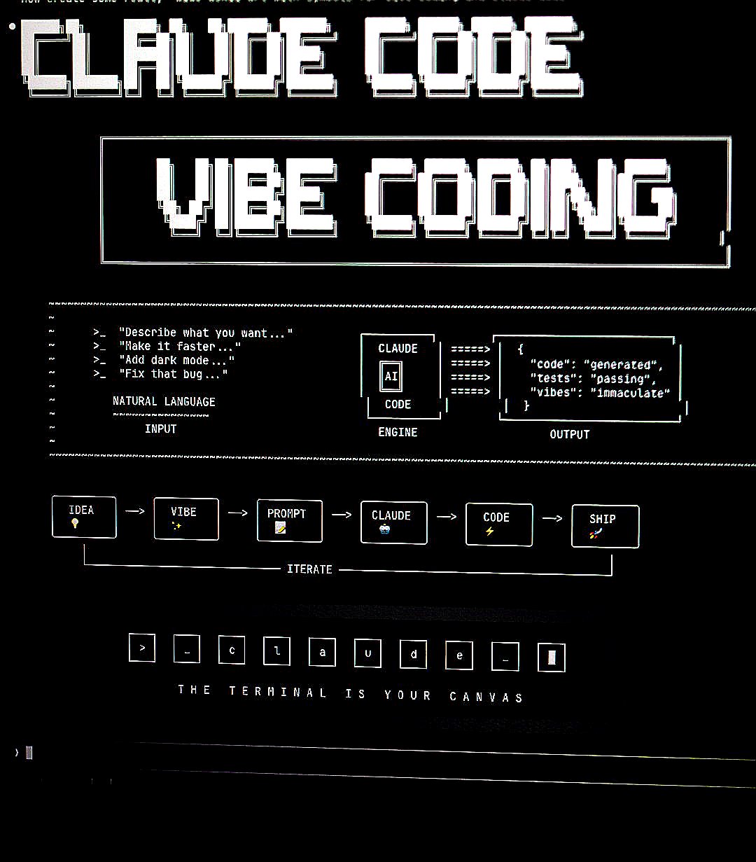Retro computer screen with coding text and text