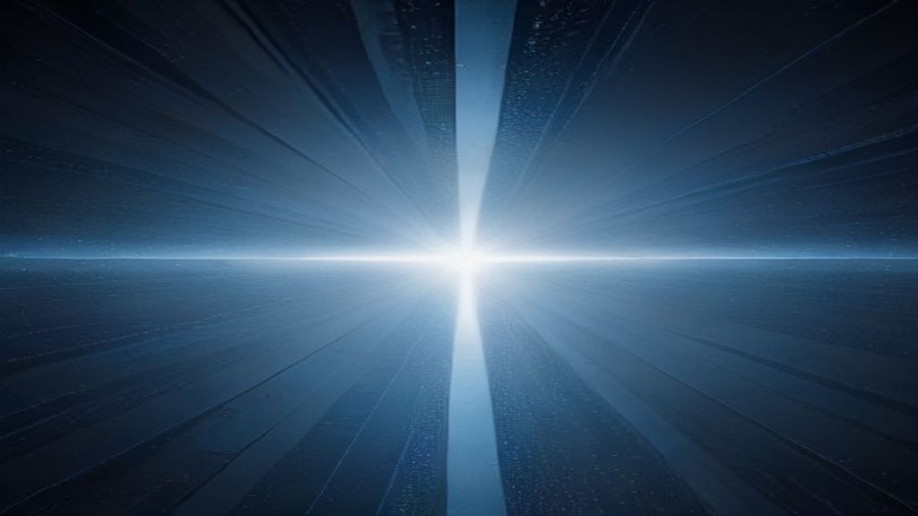 Abstract visualization of a crystalline barrier separating chaotic, shimmering digital noise from a structured, geometri