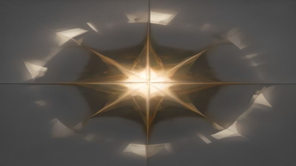 Abstract representation of a website as a floating 3D holographic grid of translucent gold and silver geometric shards. 
