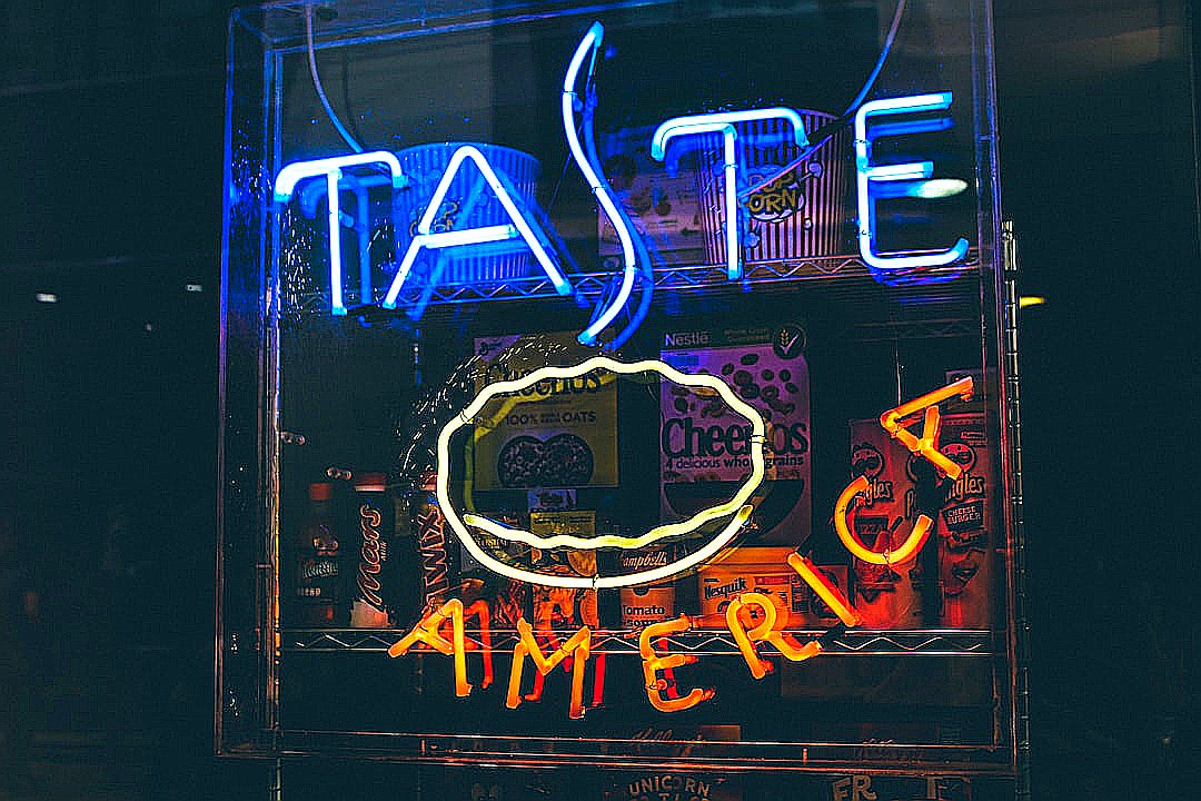 Taste America neon light signage