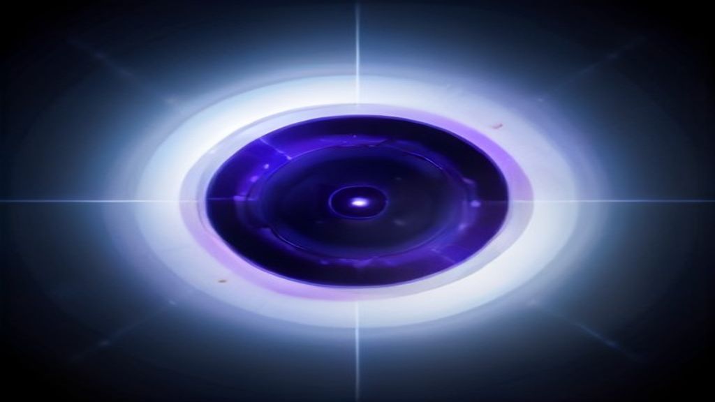A futuristic processor core floating in a void, surrounded by orbiting rings of holographic data fragments. Sleek brushe