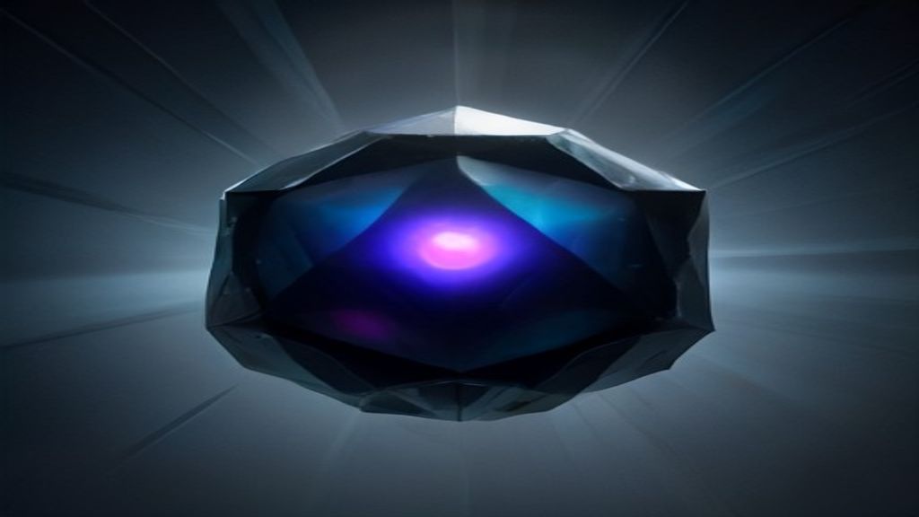 A futuristic, exploded view of a low-poly crystalline sphere shattering into precise mathematical fragments. Dramatic si