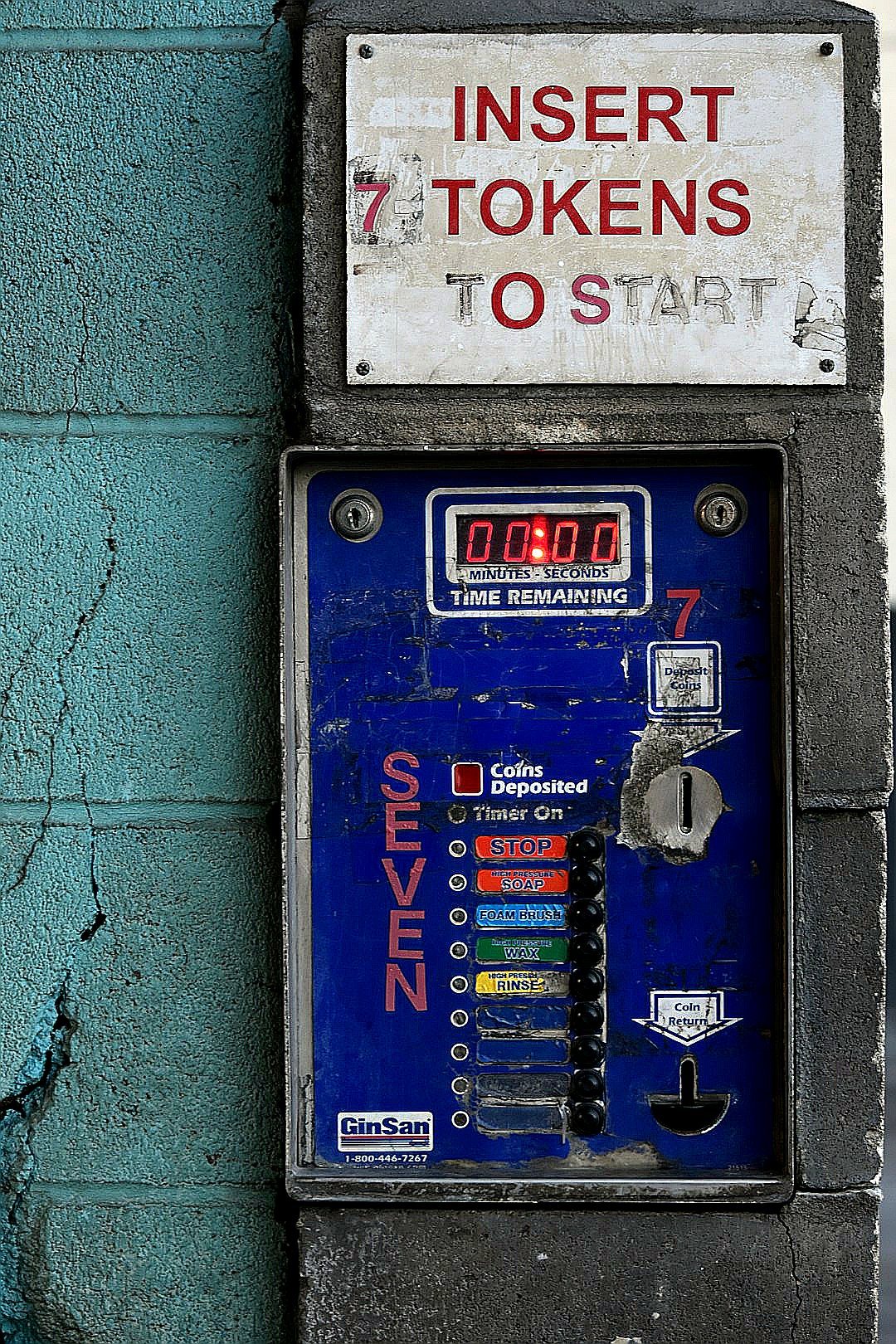 A token machine with time remaining.