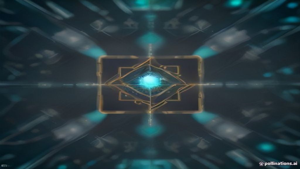 Abstract modern visualization of a computer processor freezing. Intricate gold circuitry being engulfed by sharp, transl