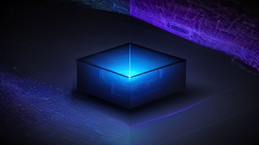 Abstract visualization of digital data streams transforming into physical hardware architecture. Shimmering iridescent l