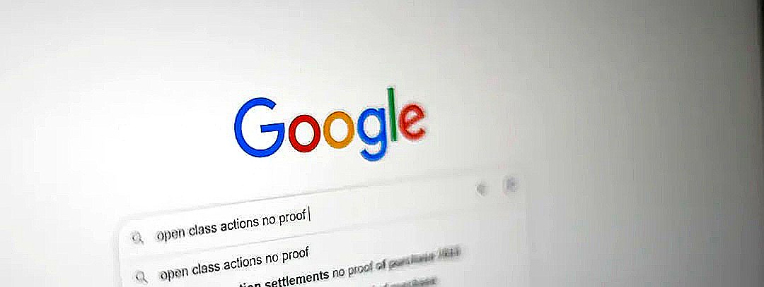 A computer screen with the google logo on it