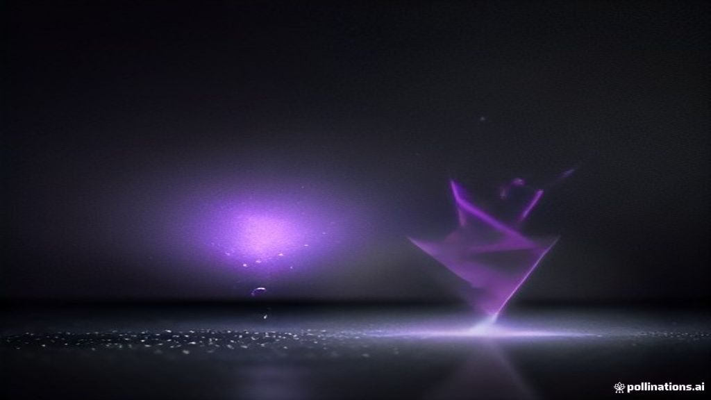 A minimalist, photorealistic shot of a single glowing cursor on a dark glass surface, frozen in a ripple of distorted di