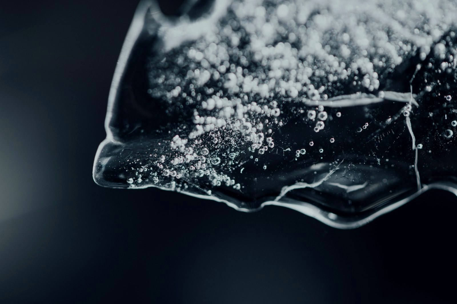 water drops on black surface