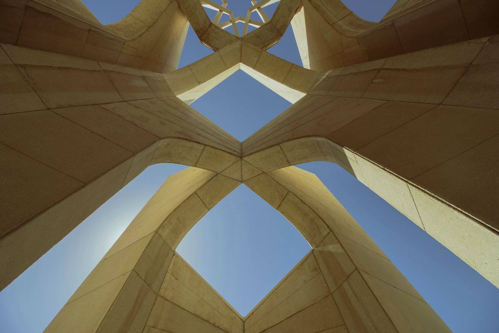 A view looking up at the ceiling of a building