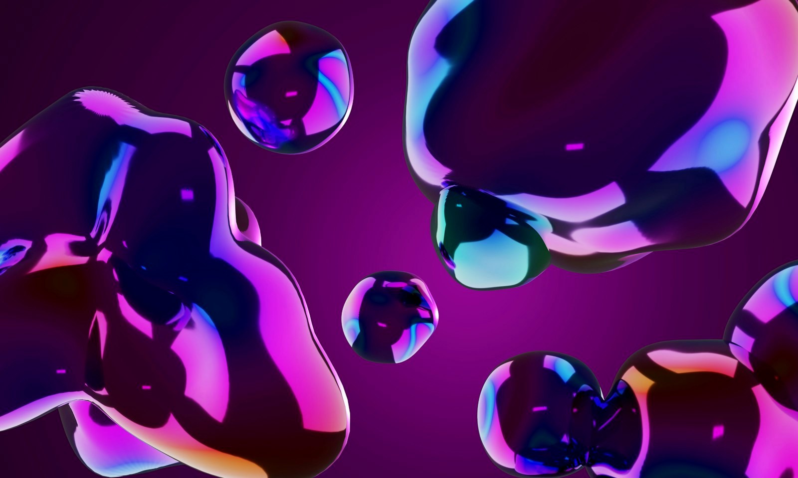 A bunch of soap bubbles floating in the air