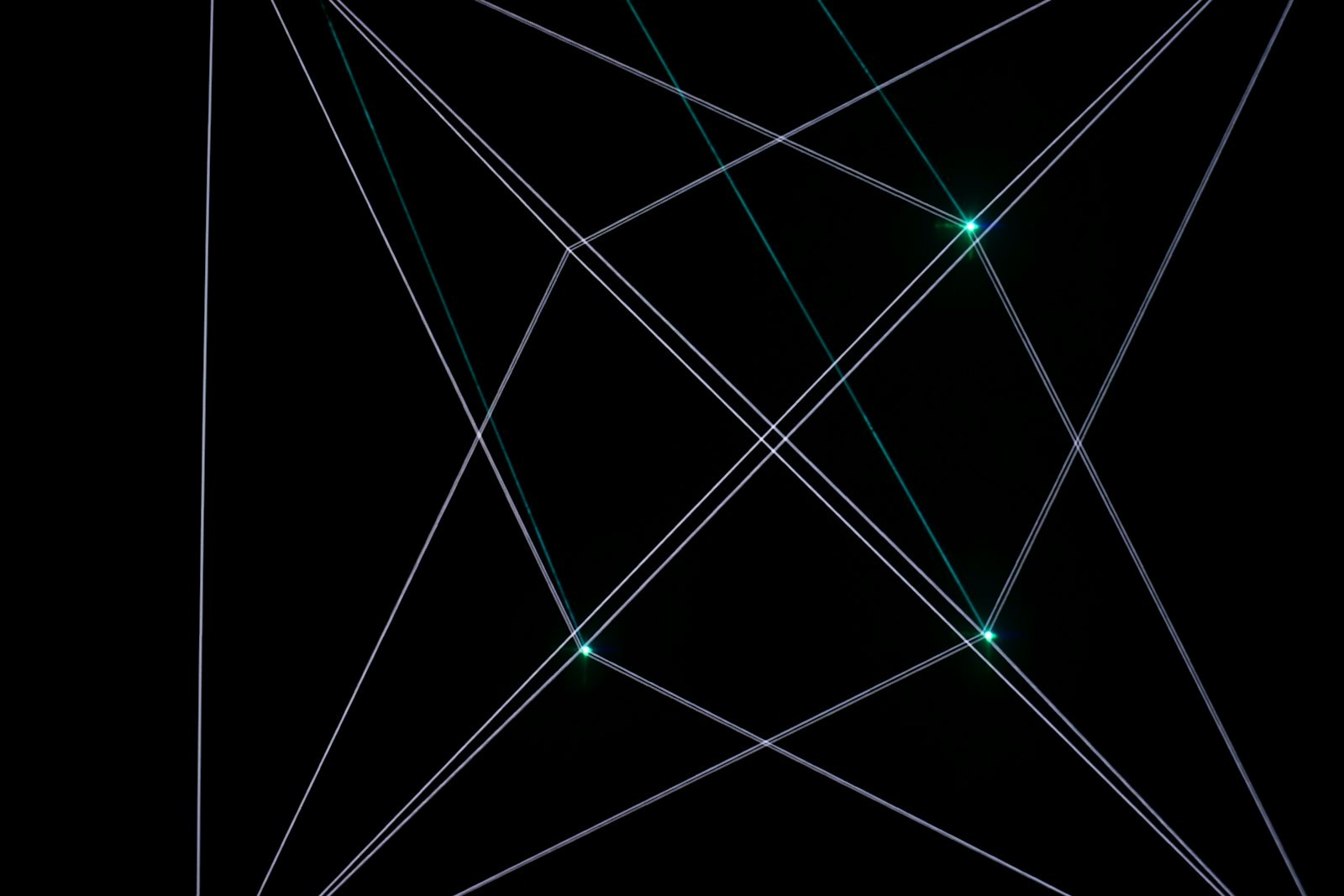 Abstract geometric lines and shapes on black background