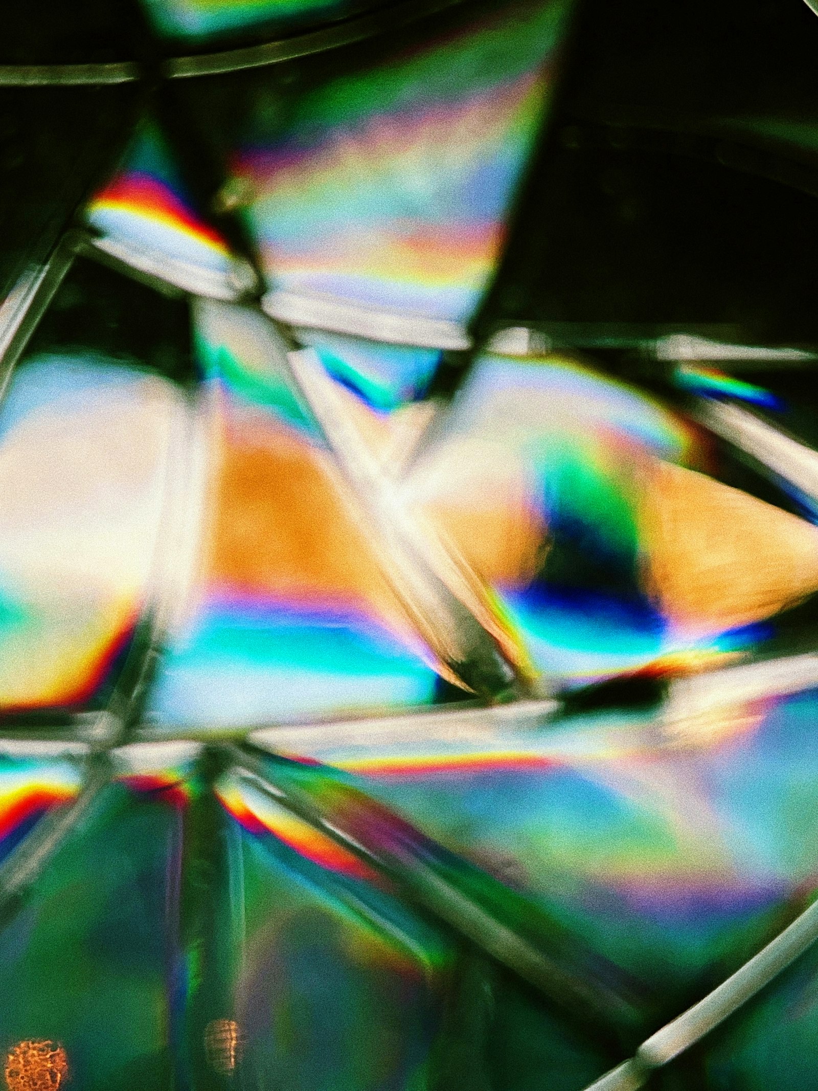 a close up of a multicolored glass object