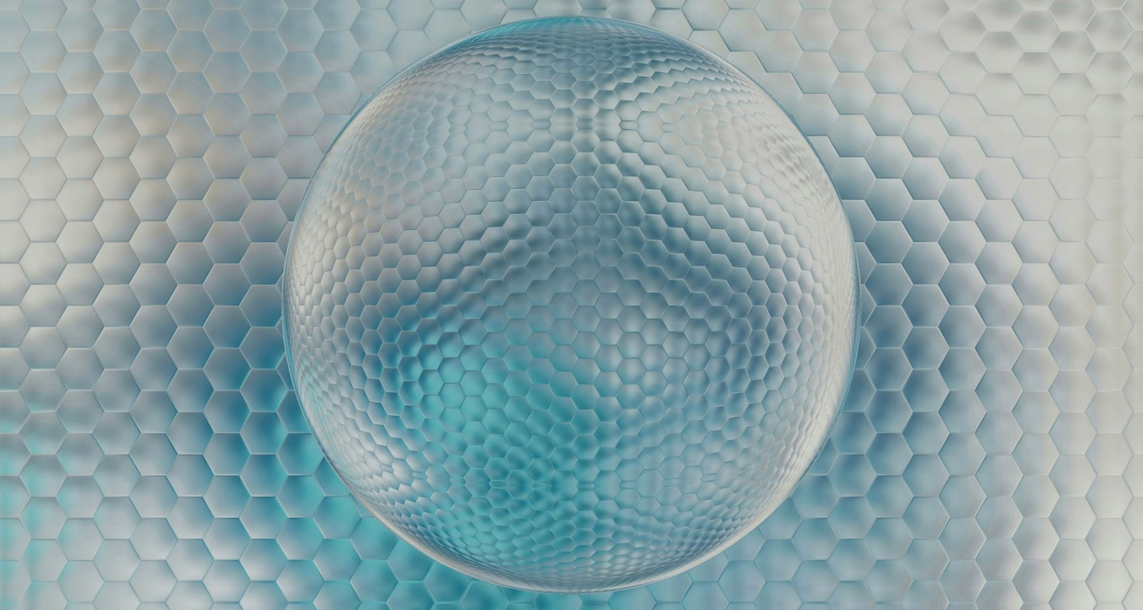 a large glass ball sitting on top of a table