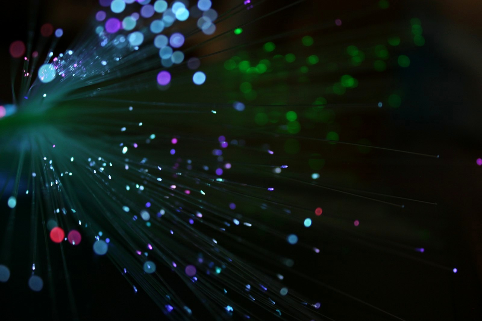 Abstract bokeh lights with fiber optics