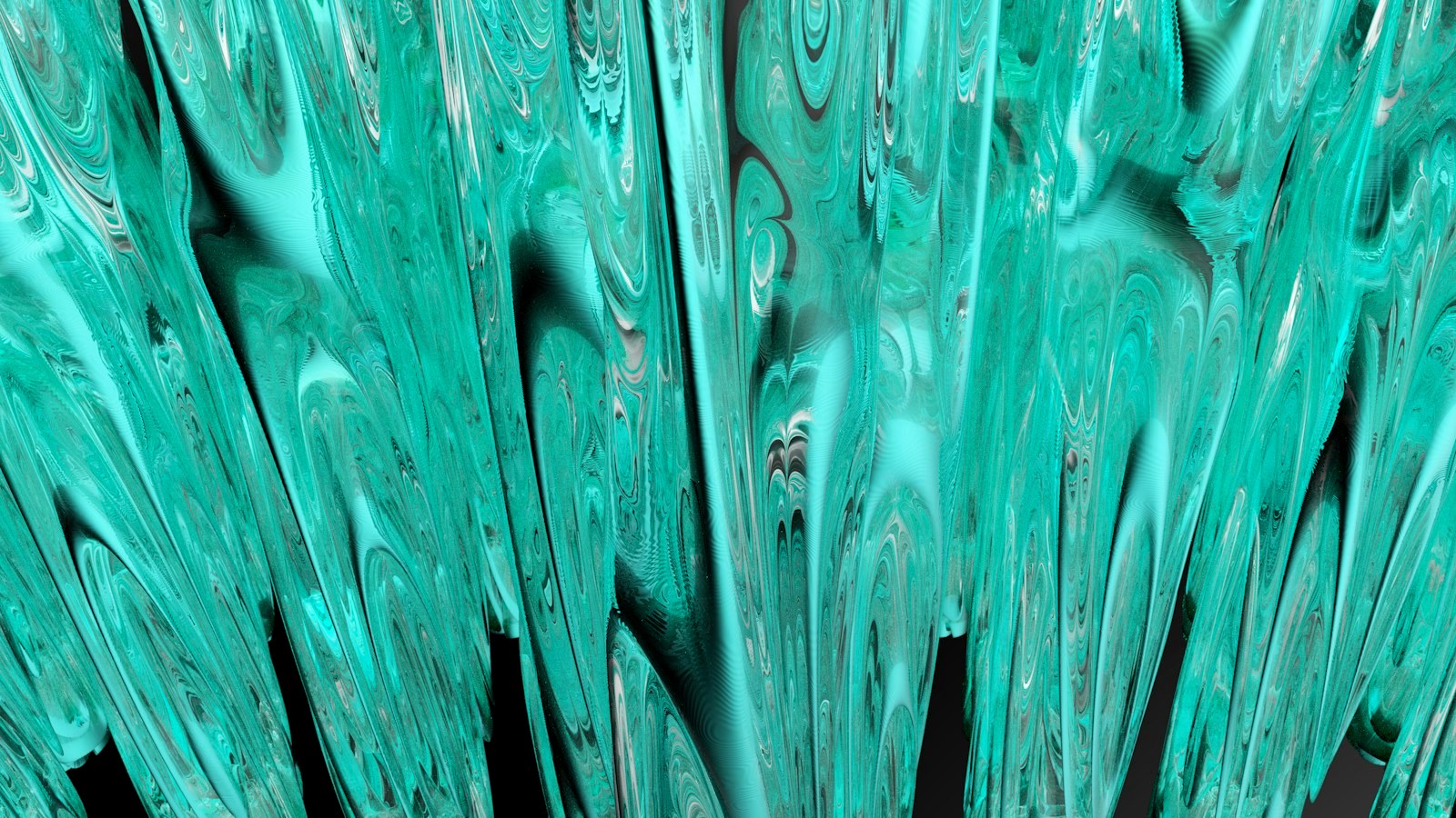 a close up of a green glass sculpture